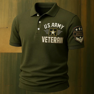 US Army Printed Polo Shirt