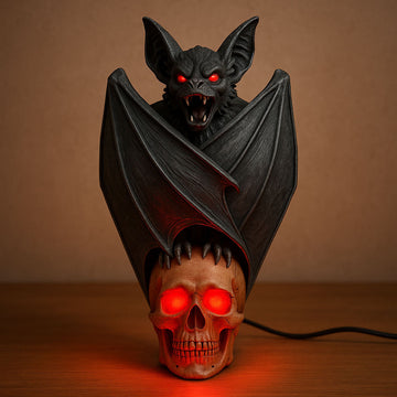 Bat Skull Gothic Art Lamp