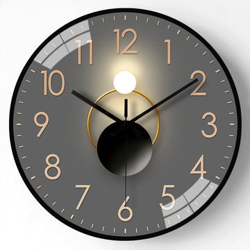 Abstract Astrology Modern Silent Anti-Fog Glass Wall Clock Living Room Bedroom Home Decor