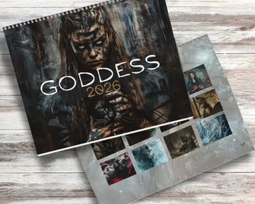 Witchcraft Calendar 2026, Pagan Wheel of the Year with Goddesses and Moon Phases, Planner for Divine Feminine Gifts