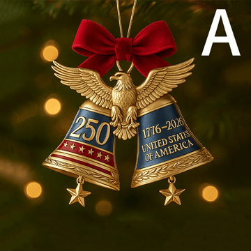 US Independence Twin Bells Memorial Ornament