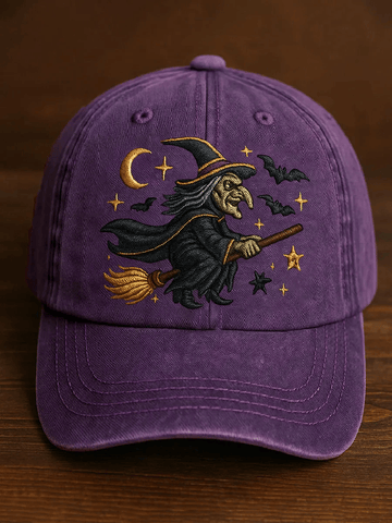 Unisex Halloween Witch Print Baseball Cap
