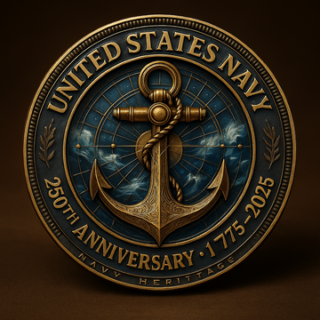 "Iron & Salt" US Navy 250th Anniversary Challenge Coin