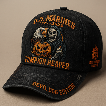 "Pumpkin Reaper" USMC Halloween Tactical Cap