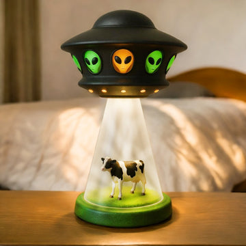 The Alien's Cattle Abduction Night Light - UFO Lamp