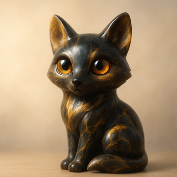 Big-Eyed Fox Figurines