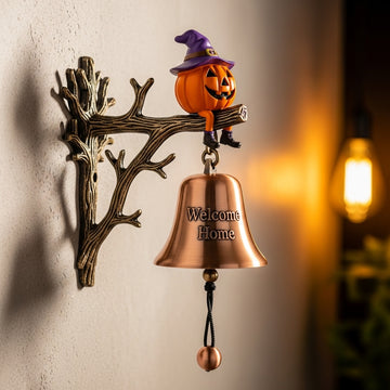 Halloween Witchy Pumpkin Welcome Bell