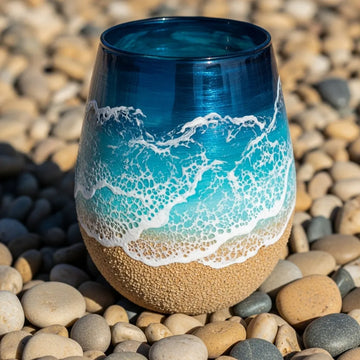 Blue Beach Inspired Cup