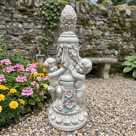 Climbing Children Garden Statue, Weatherproof MGO Sculpture for Lawn & Patio Decor