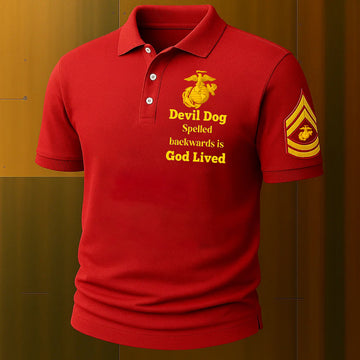 USMC 250th Anniversary Commemorative Polo Shirt