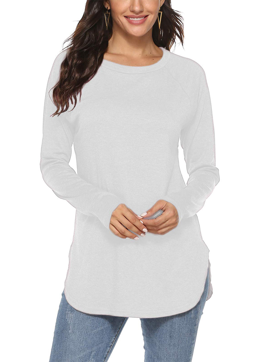 Women's Basic Crew Neck Long Sleeve T-Shirt