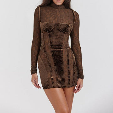 Long Sleeve Sexy Lace Fitted Dress