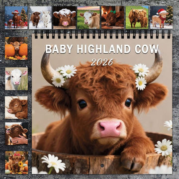 2026 Highland Cow Calendar Planner
