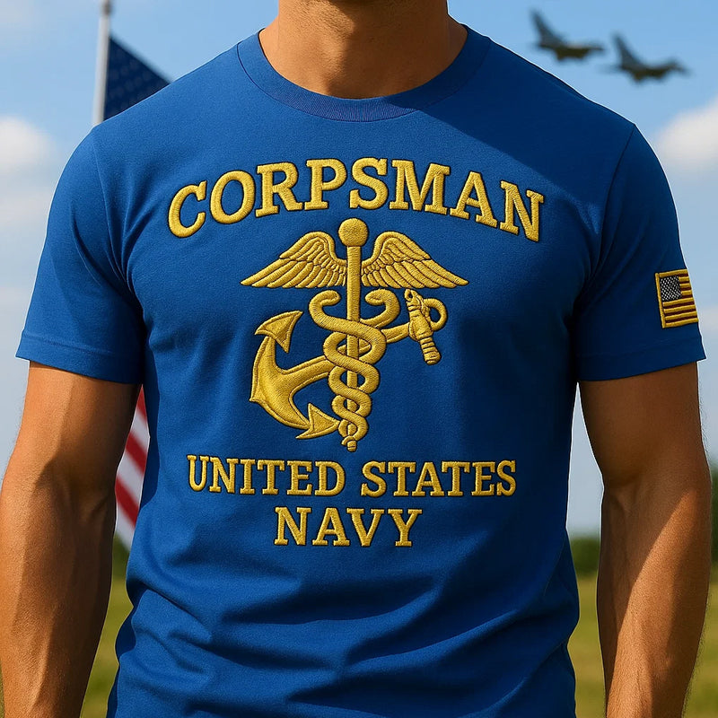 US Navy Printed Casual Short Sleeve T-Shirt