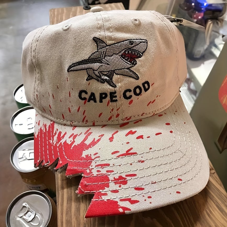 Cap with Great White Shark Bite