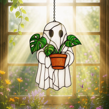 Cute Ghost Plant Suncatcher