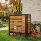 3-Panel Wooden Privacy Screen Fence, Outdoor AC Cover for Backyard Garden