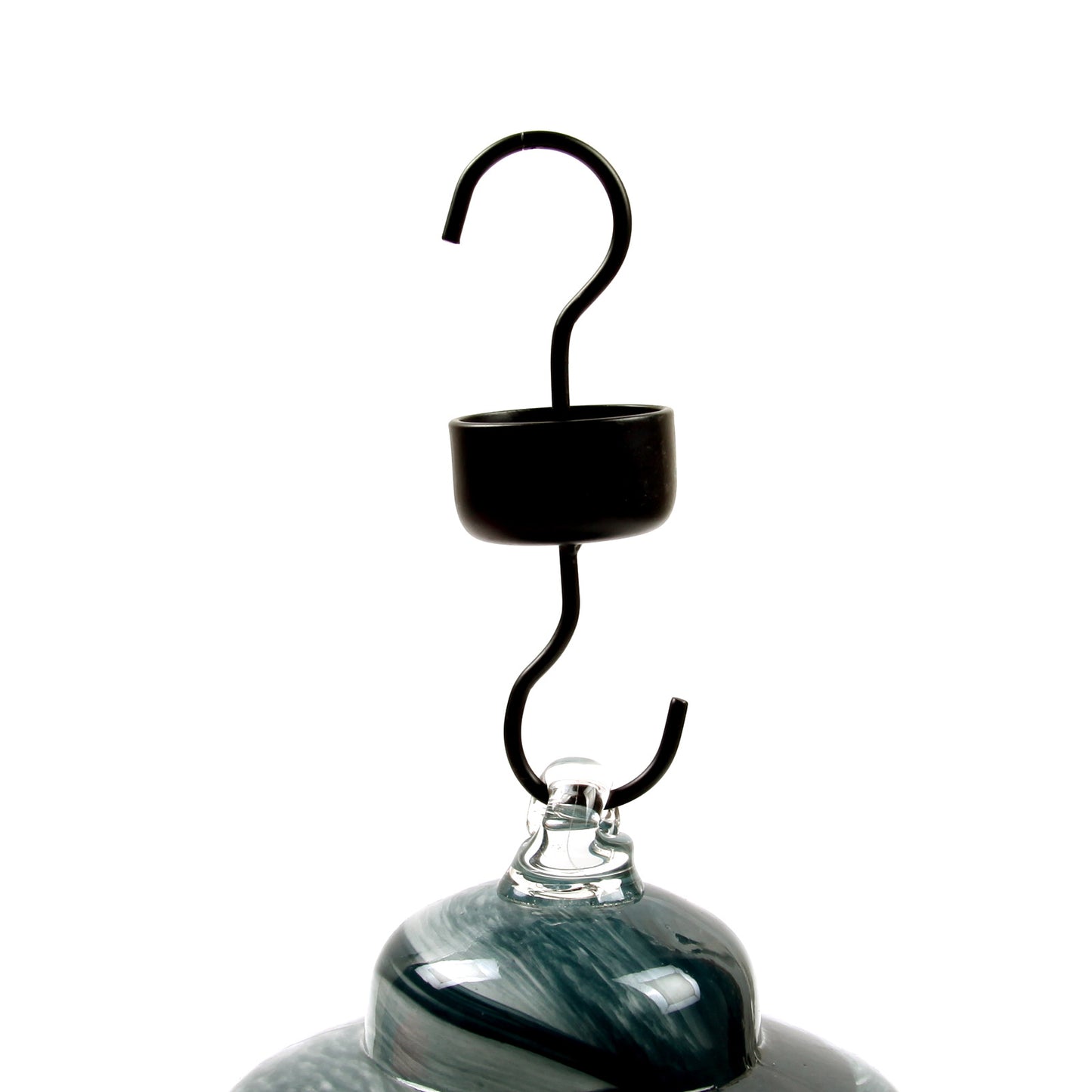 Hand Blown Glass Hummingbird Feeder  - 34 Ounces