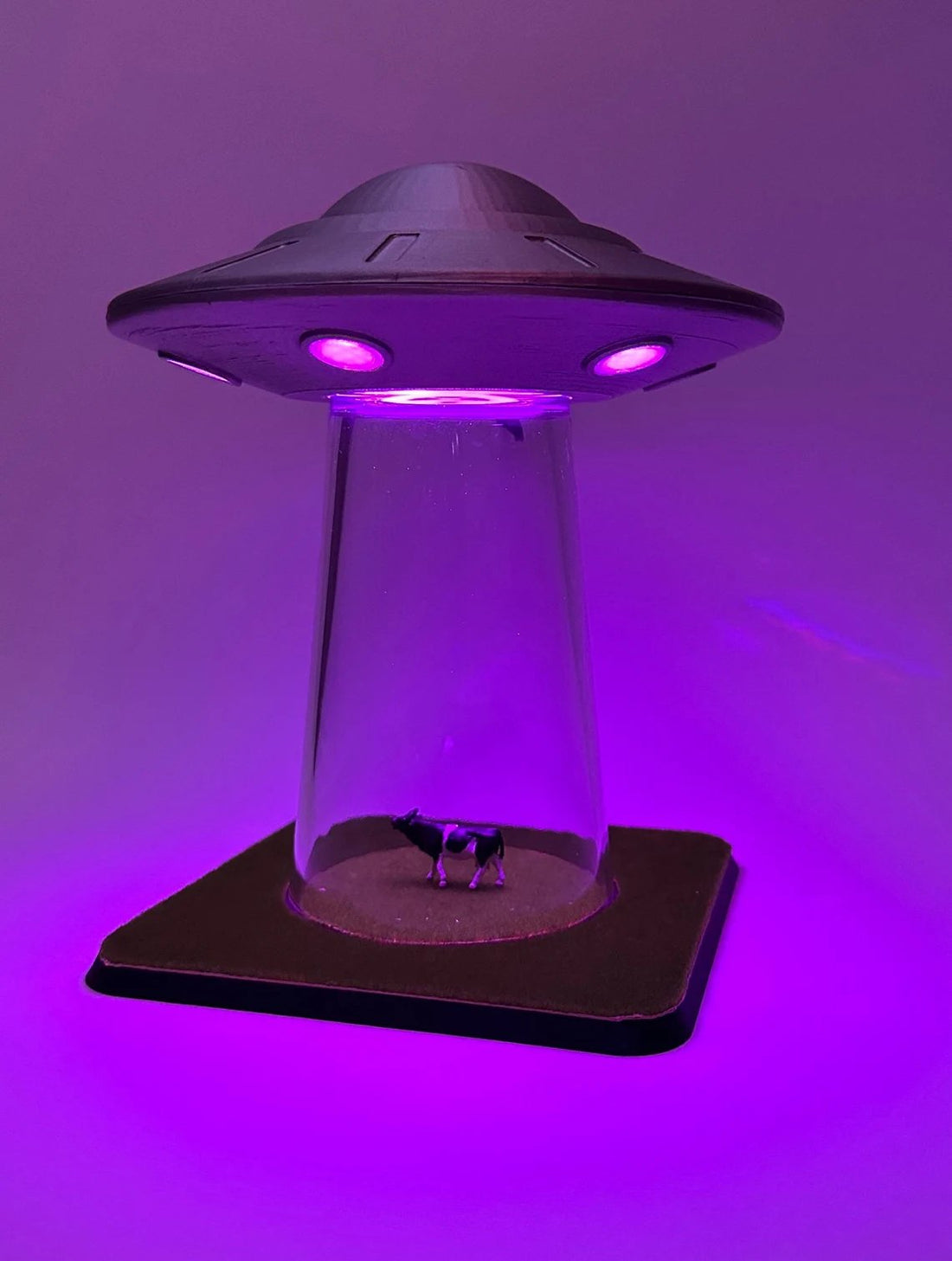 UFO Alien Abduction Silver Lamp