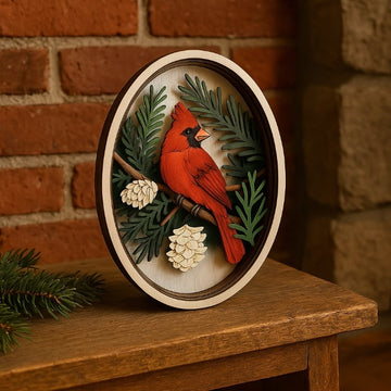 Handmade Wooden Art Bird Wall Decor