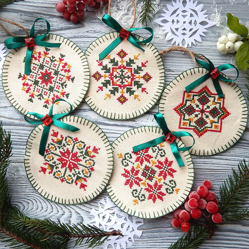 Winter Snowflake Cross Stitch Kit