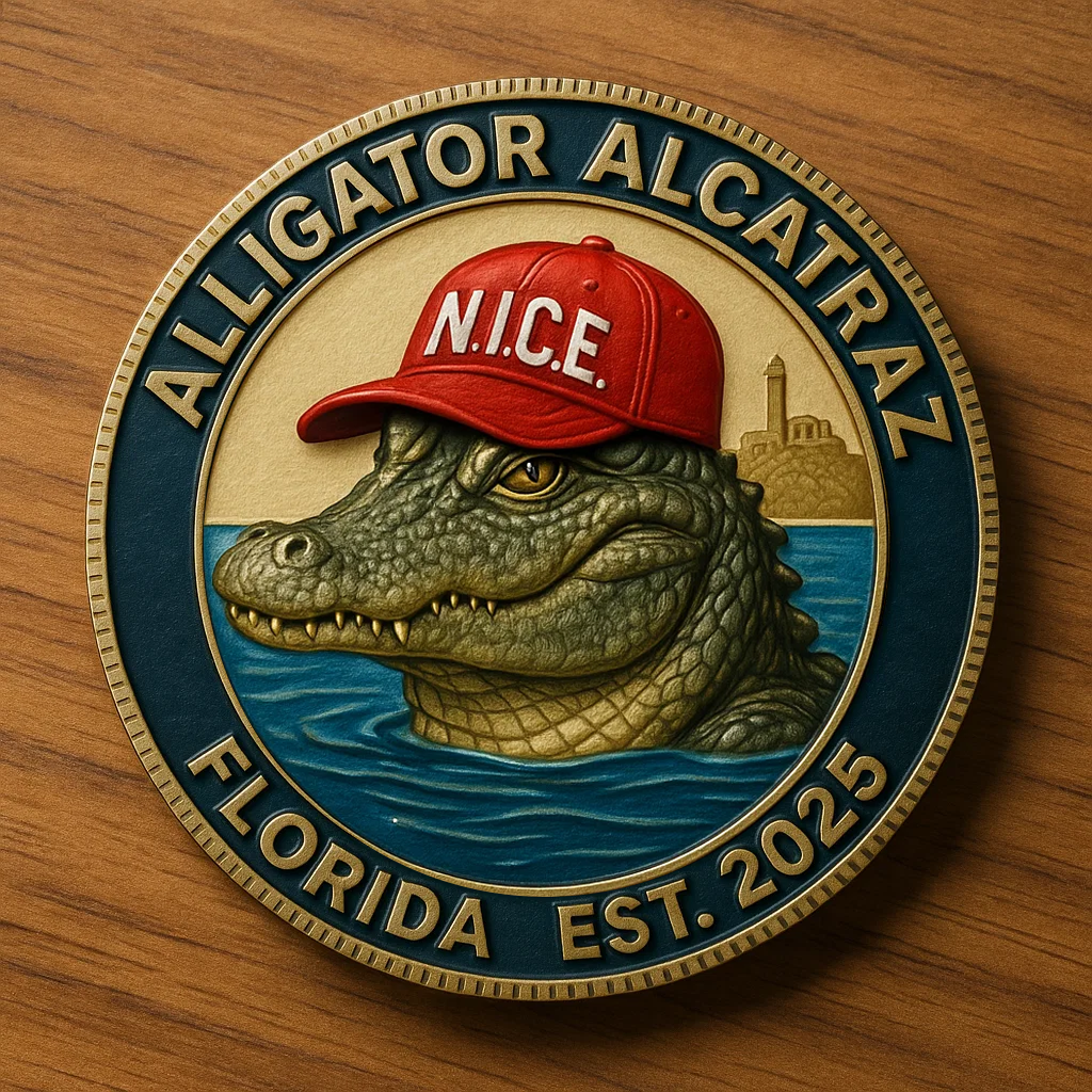Alligator Alcatraz Challenge Coin