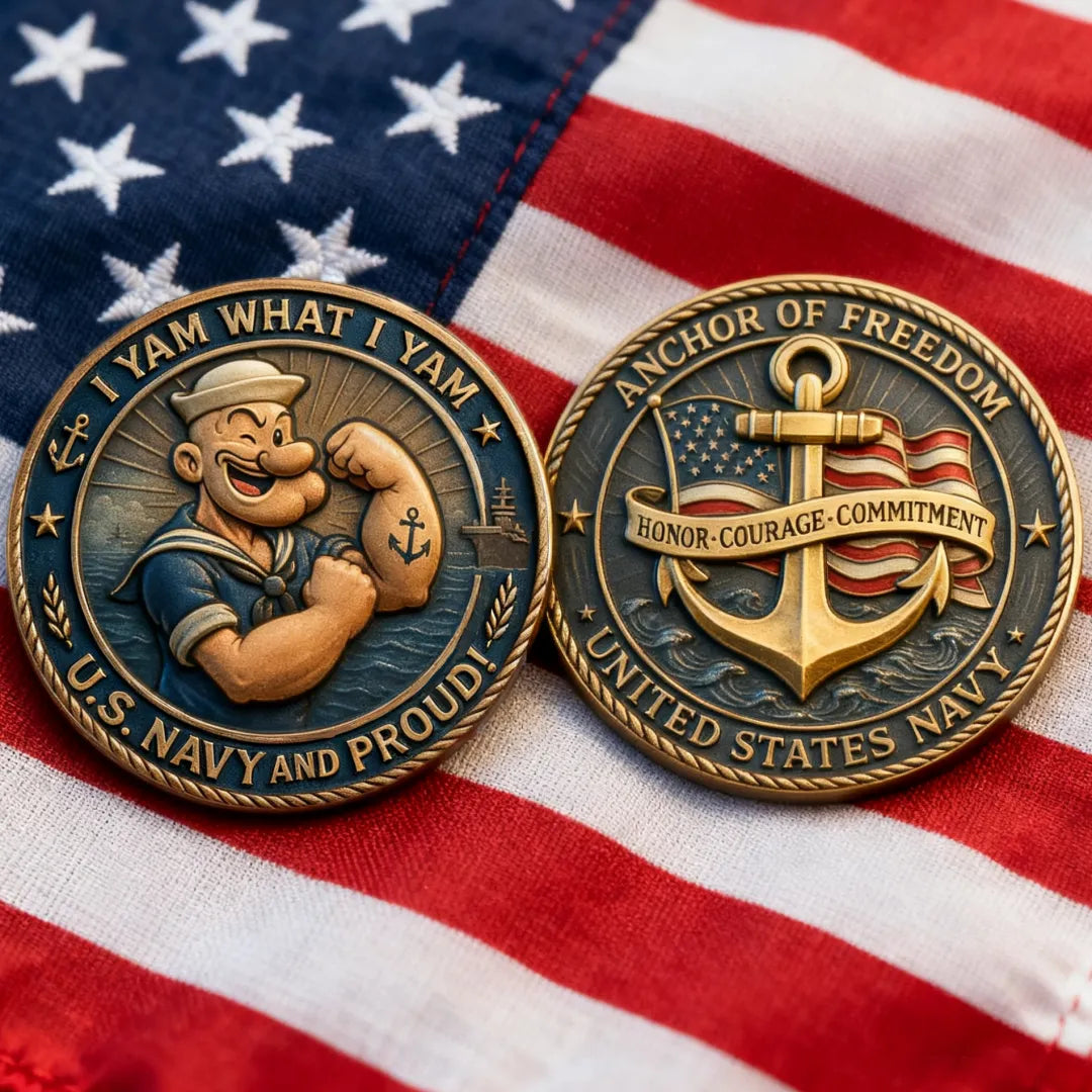 U.S. Navy Commemorative Cap & Coin – Anchor of Freedom