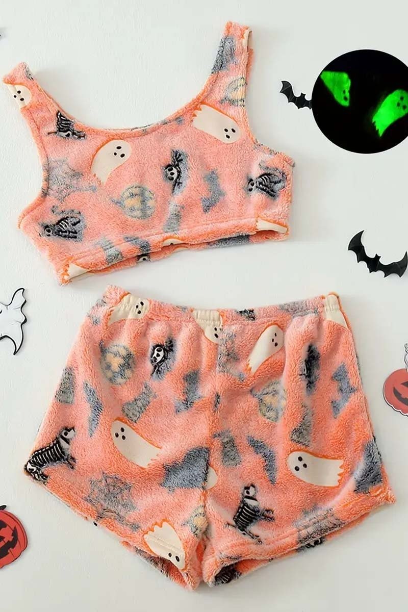 Halloween Glow-in-the-Dark Pajamas Set