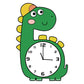 Cartoon Long Neck Dinosaur Brachiosaurus Silent Movement Wall Clock For Children Bedroom