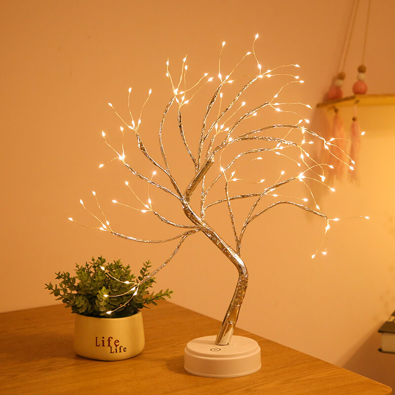 108 Light Copper Wire Touch Switch USB Charging LED Table Lamp