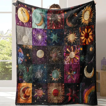 Star and Moon Pattern Blanket