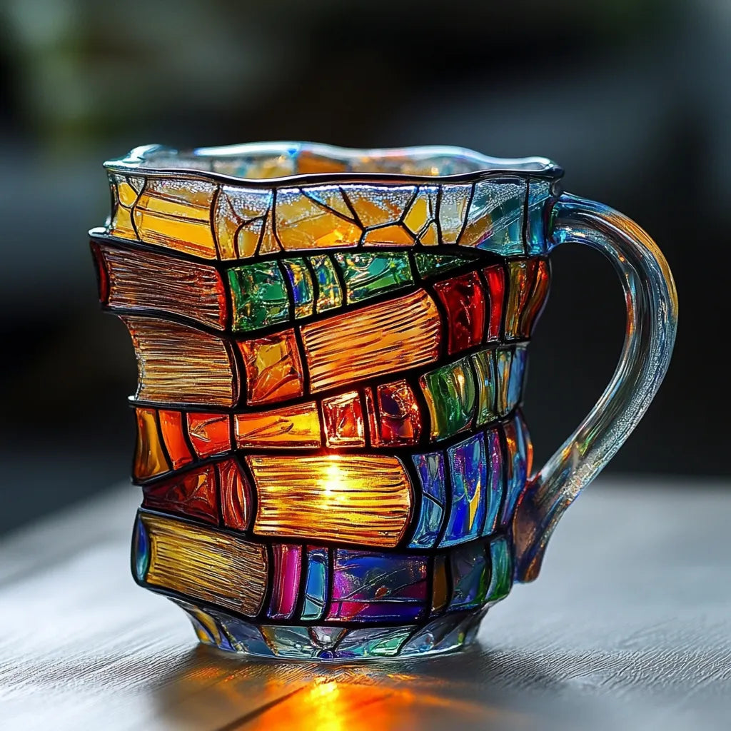 Painted Book Mug
