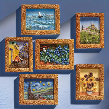 Van Gogh Inspired Fridge Magnet Set