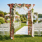 Wooden Garden Arbor with Trellis, Wedding Arch Pergola for Outdoor Ceremony
