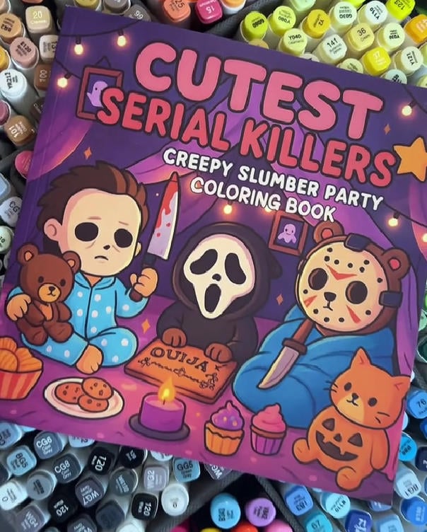Cutest Serial Killers: Creepy Slumber Party Coloring Book