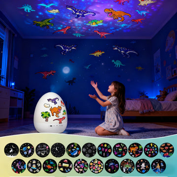 Dinosaur Egg Night Light Projector with Bluetooth Speaker For Kids