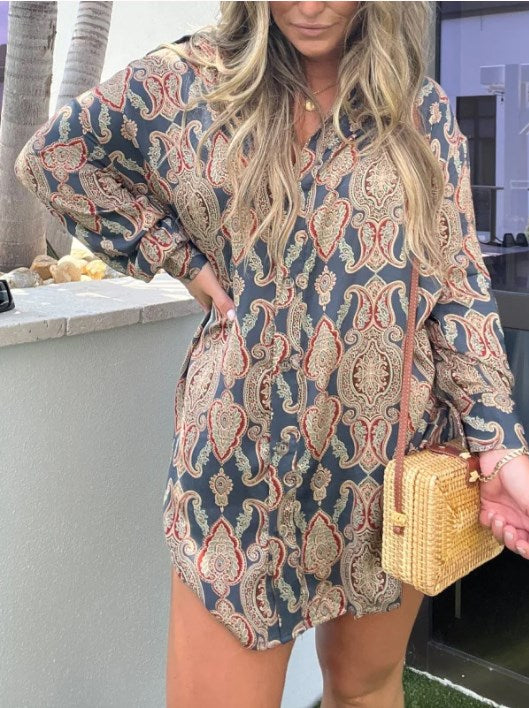 Printed Casual Tunic Dress