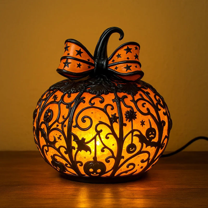 Bowtie Pumpkin Lamp