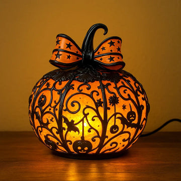 Bowtie Pumpkin Lamp