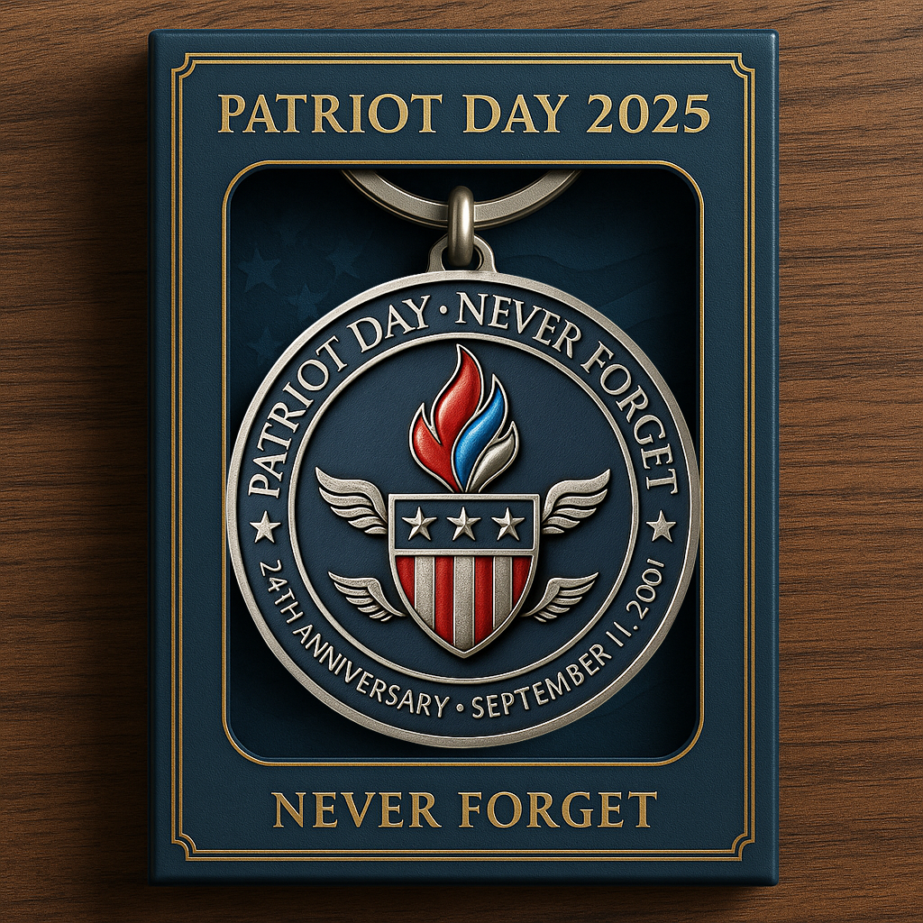 2025 Patriots Day Commemorative Keychain
