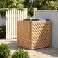 3-Panel Outdoor Wood Privacy Screen, Lattice Fence for AC & Trash
