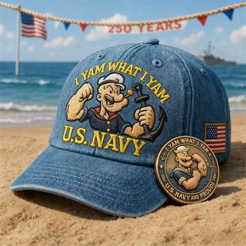 U.S. Navy Commemorative Cap & Coin – Anchor of Freedom