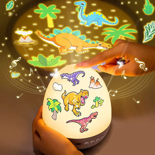 Dinosaur Egg Night Light Projector with Bluetooth Speaker For Kids