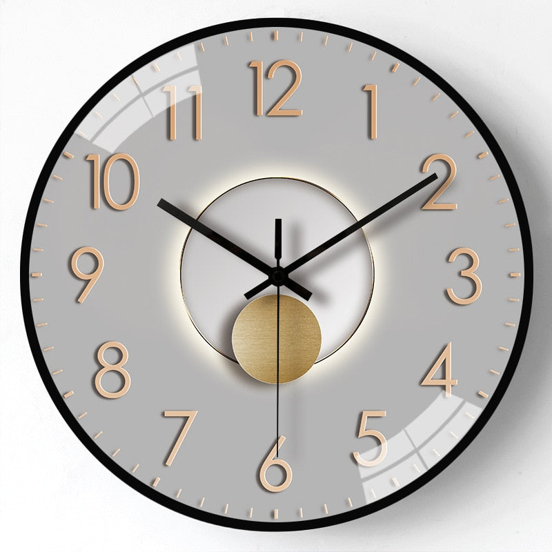 Abstract Astrology Modern Silent Anti-Fog Glass Wall Clock Living Room Bedroom Home Decor