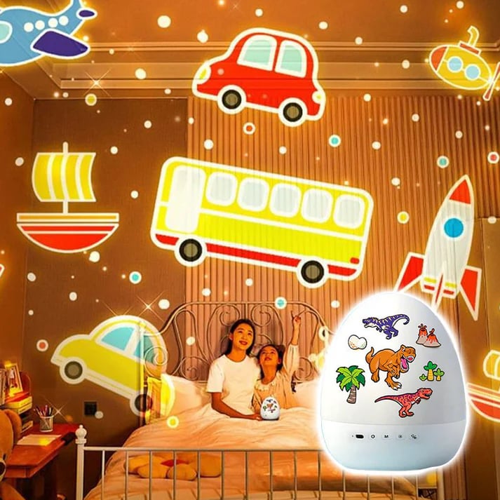 Dinosaur Egg Night Light Projector with Bluetooth Speaker For Kids