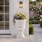 Classic European Pedestal Urn, Large Capacity Outdoor Planter for Garden