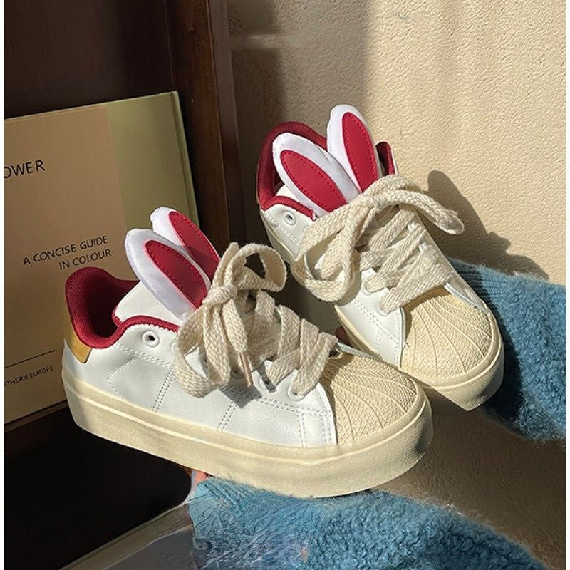 Womens Cute Bunny Rabbit Ear Sneakers Shoes