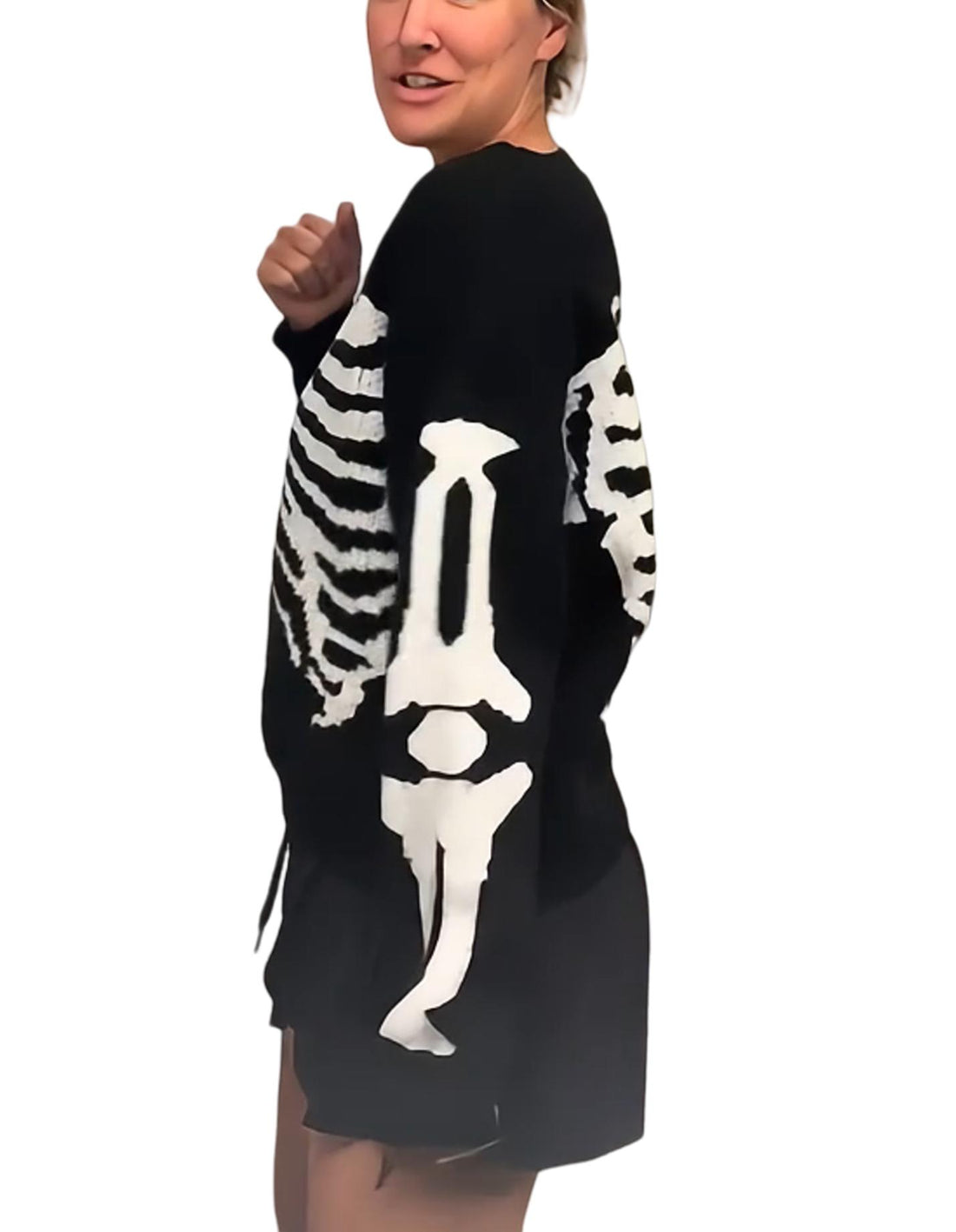 Women's Halloween Skull Crew Neck Sweater