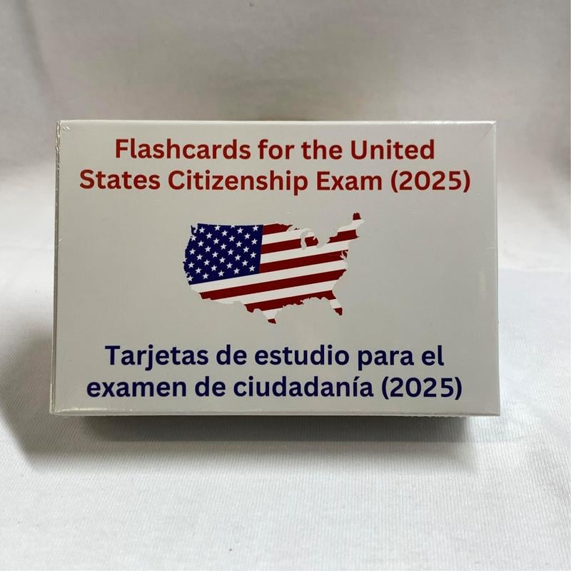 U.S. Civics Test Bilingual Flash Cards - English/Spanish