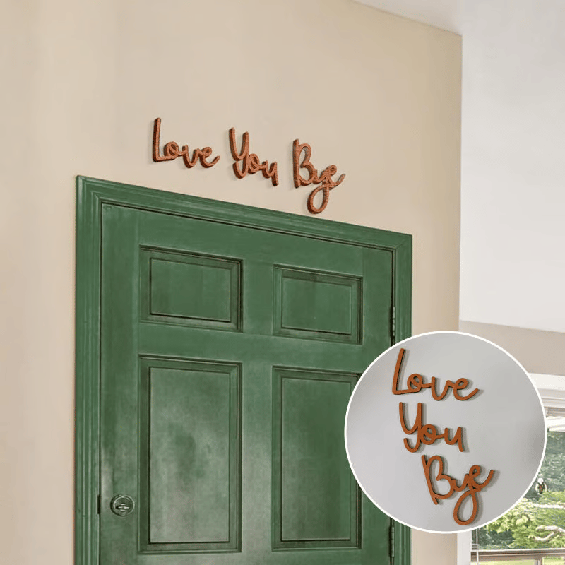 Wooden Wall Hanging Sign Decoration - No Wall Damage